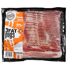 3 Fat Pigs Streaky Bacon 500g