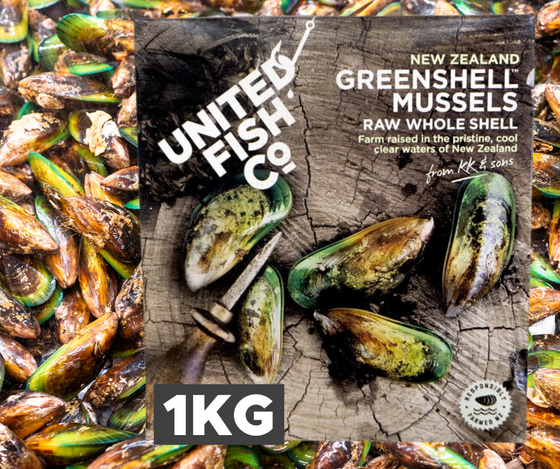 (9800) NZ Mussels Raw Whole Greenshell  1KG